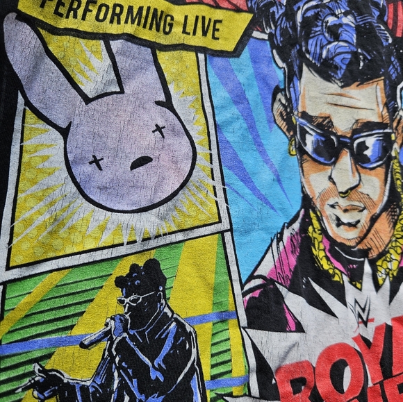 Bad Bunny WWE 2021 Royal Rumble T-Shirt Extra Large - Picture 4 of 4